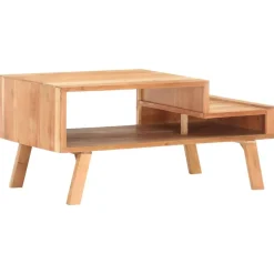 vidaXL Mesa de centro de madera maciza de acacia 100x50x45 cm Outlet