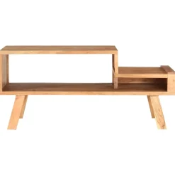 vidaXL Mesa de centro de madera maciza de acacia 100x50x45 cm Outlet
