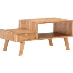 vidaXL Mesa de centro de madera maciza de acacia 100x50x45 cm Outlet