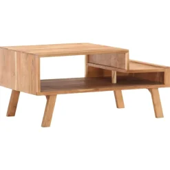 vidaXL Mesa de centro de madera maciza de acacia 100x50x45 cm Outlet