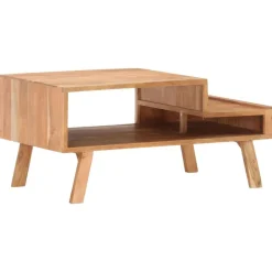 vidaXL Mesa de centro de madera maciza de acacia 100x50x45 cm Outlet