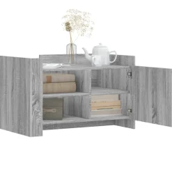 vidaXL Mesas-Mesa de centro de madera de ingeniería 80x50x50 cm