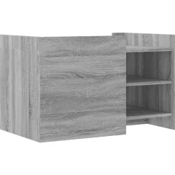 vidaXL Mesas-Mesa de centro de madera de ingeniería 80x50x50 cm