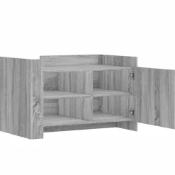 vidaXL Mesas-Mesa de centro de madera de ingeniería 80x50x50 cm