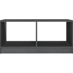 vidaXL Mesa de centro de madera maciza de pino 75x50x33,5 cm Gris Sale