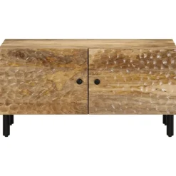 vidaXL Mesas-Mesa de centro de madera maciza de mango 80x50x40 cm