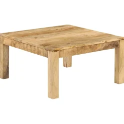 vidaXL Mesa de centro de madera maciza de mango 80x80x40 cm