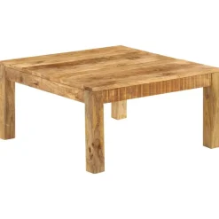 vidaXL Mesa de centro de madera maciza de mango 80x80x40 cm