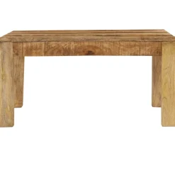 vidaXL Mesa de centro de madera maciza de mango 80x80x40 cm