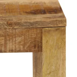 vidaXL Mesa de centro de madera maciza de mango 80x80x40 cm