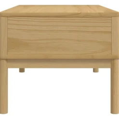 vidaXL Mesas-Mesa de centro FLORO madera de pino marrón cera 99x55,5x45 cm