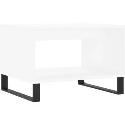 vidaXL Mesas-Mesa de centro madera de ingeniería blanca 60x50x40 cm