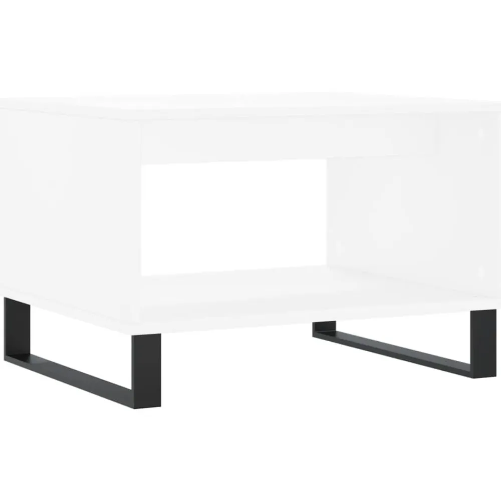 vidaXL Mesas-Mesa de centro madera de ingeniería blanca 60x50x40 cm