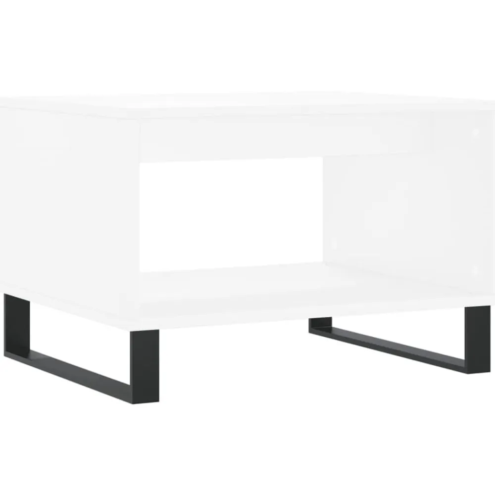 vidaXL Mesas-Mesa de centro madera de ingeniería blanca 60x50x40 cm