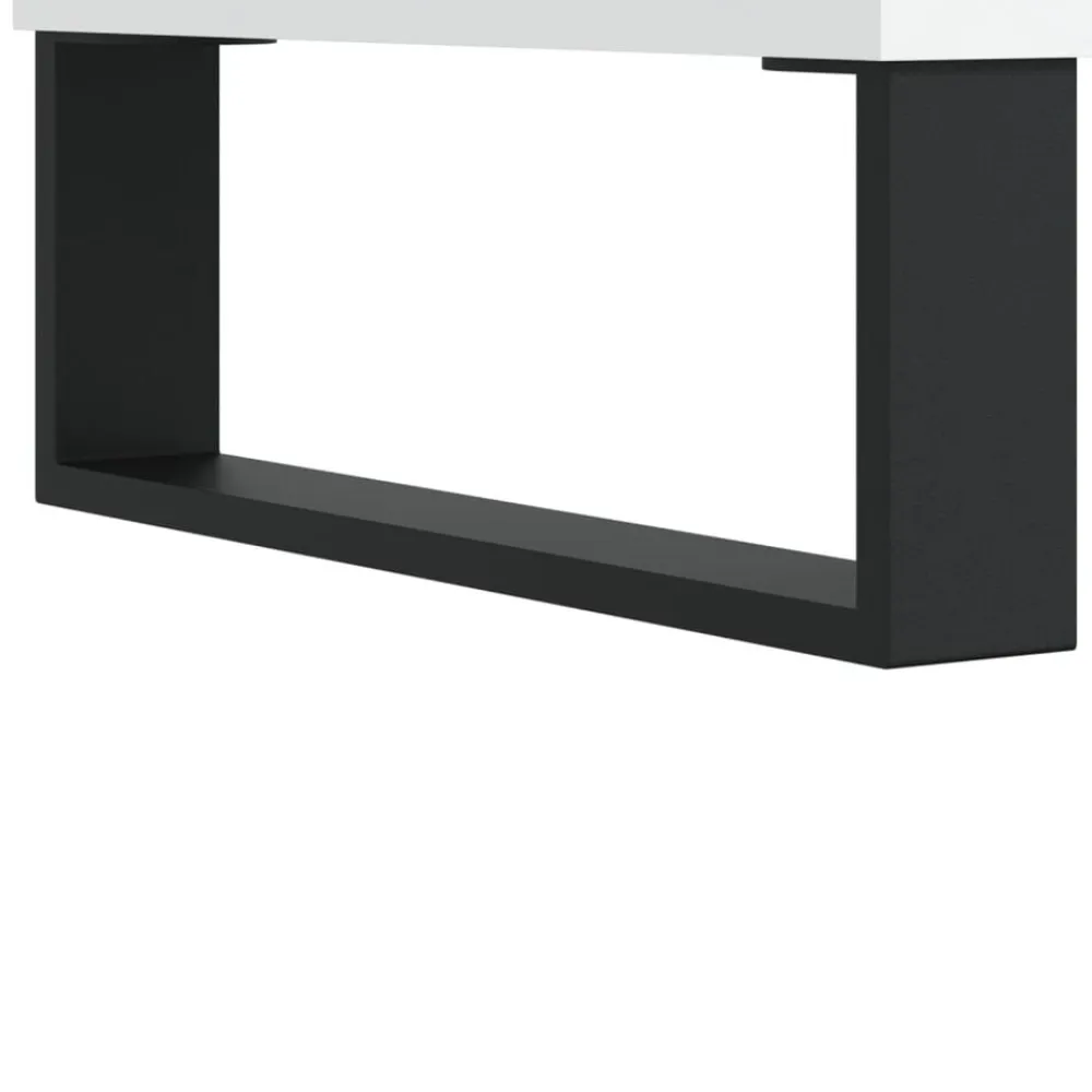 vidaXL Mesas-Mesa de centro madera de ingeniería blanca 60x50x40 cm