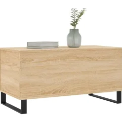 vidaXL Mesa de centro madera contrachapada 90x44,5x45 cm Roble Sonoma Outlet