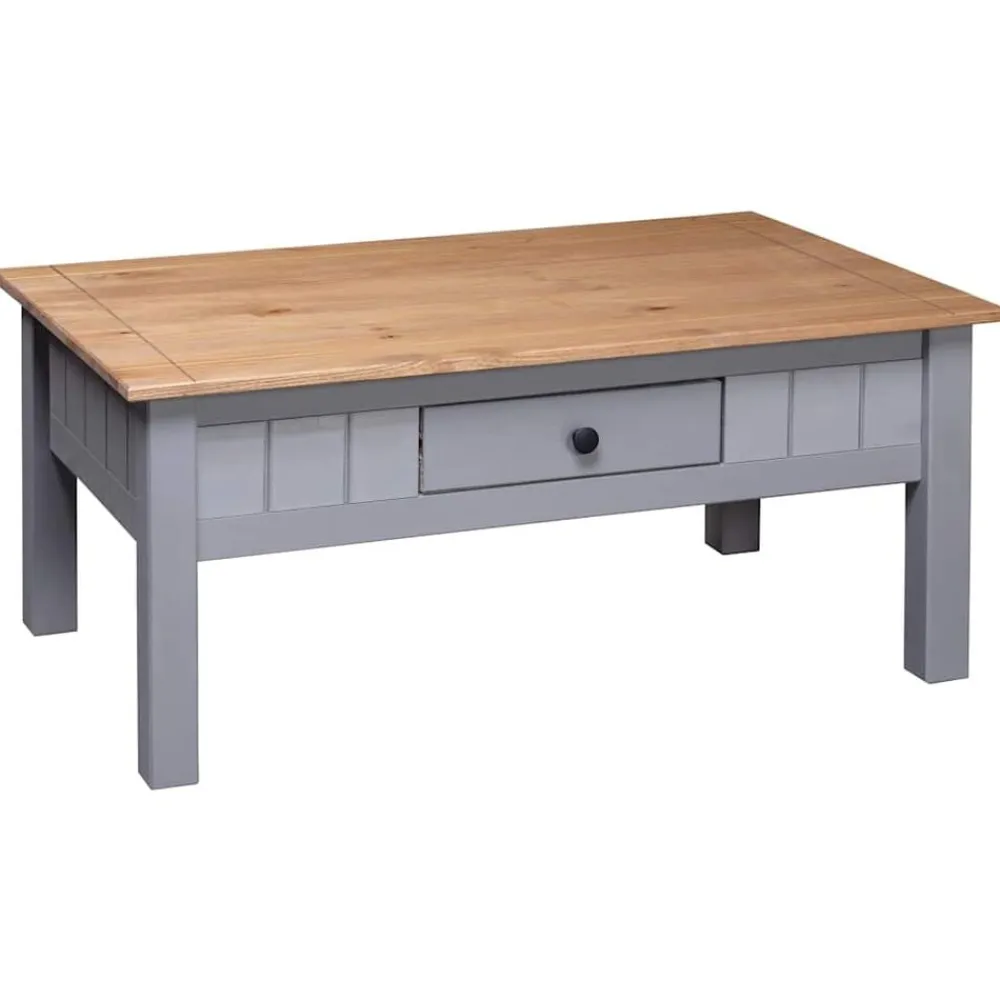 vidaXL Mesas-Mesa de centro madera de pino estilo Panamá 100x60x43,5 cm