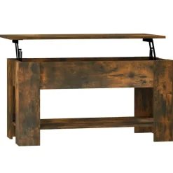 vidaXL Mesa de centro madera de ingeniería 101x49x52 cm Roble ahumado Clearance