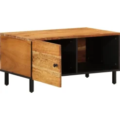 vidaXL Mesa de centro madera maciza de acacia 80x50x40 cm Natural Best