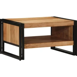 vidaXL Mesa de centro madera maciza de acacia 70x50x38 cm Marr&oacute;n Clearance