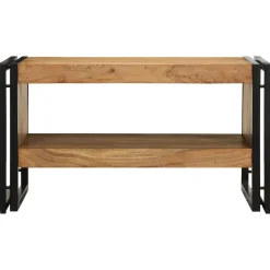 vidaXL Mesa de centro madera maciza de acacia 70x50x38 cm Marr&oacute;n Clearance