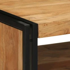 vidaXL Mesa de centro madera maciza de acacia 70x50x38 cm Marr&oacute;n Clearance