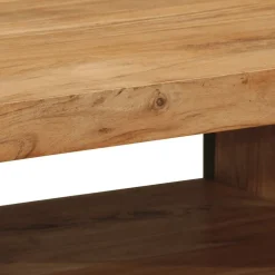 vidaXL Mesa de centro madera maciza de acacia 70x50x38 cm Marr&oacute;n Clearance