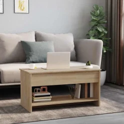 vidaXL Mesas-Mesa de centro madera de ingeniería 102x50x52,5 cm
