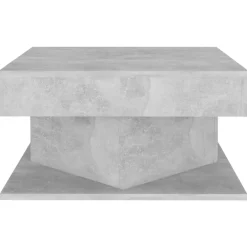 vidaXL Mesa de centro madera contrachapada gris hormigón 57x57x30 cm Gris hormig&oacute;n Best