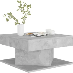 vidaXL Mesa de centro madera contrachapada gris hormigón 57x57x30 cm Gris hormig&oacute;n Best