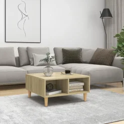 vidaXL Mesas-Mesa de centro madera contrachapada 60x60x30 cm