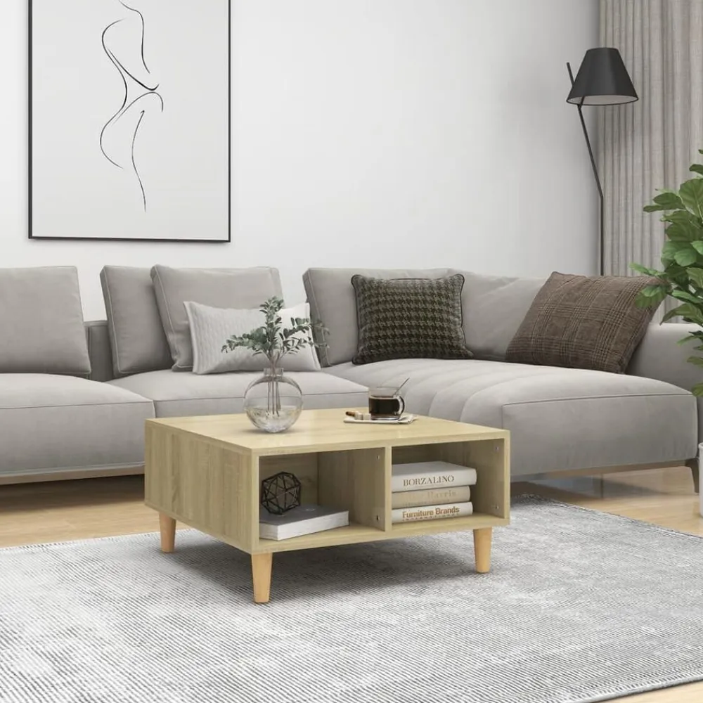 vidaXL Mesas-Mesa de centro madera contrachapada 60x60x30 cm
