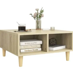 vidaXL Mesas-Mesa de centro madera contrachapada 60x60x30 cm