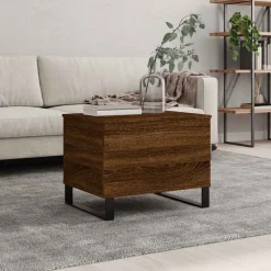 vidaXL Mesa de centro madera contrachapada roble marrón 60x44,5x45 cm Marr&oacute;n roble Best