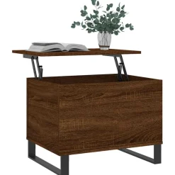 vidaXL Mesa de centro madera contrachapada roble marrón 60x44,5x45 cm Marr&oacute;n roble Best