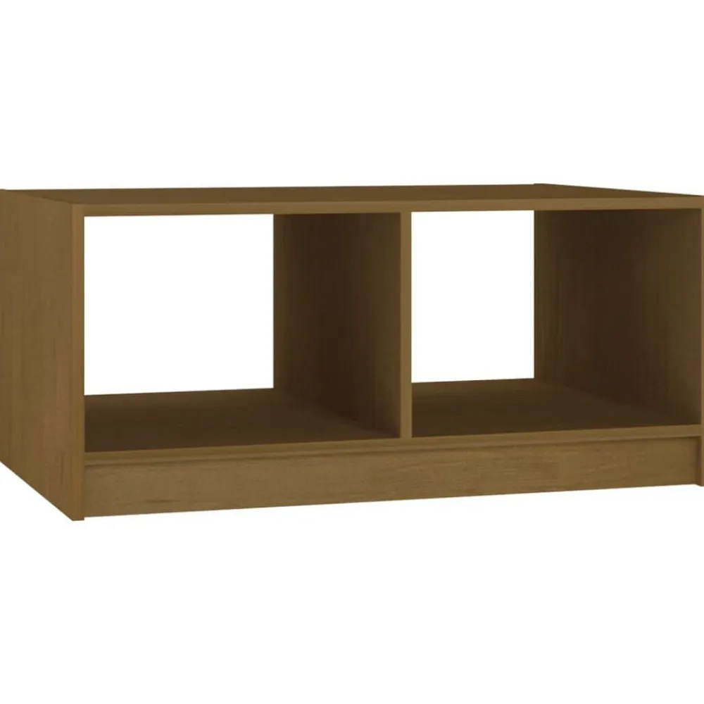 vidaXL Mesa de centro madera maciza pino marrón miel 75x50x33,5 cm Marrón miel Discount