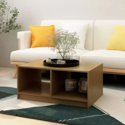 vidaXL Mesa de centro madera maciza pino marrón miel 75x50x33,5 cm Marr&oacute;n miel Discount