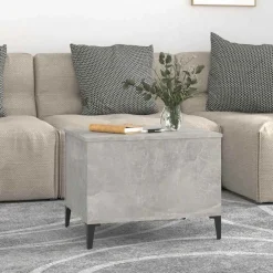 vidaXL Mesa de centro madera contrachapada gris hormigón 60x44,5x45 cm Gris hormig&oacute;n Hot