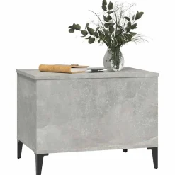 vidaXL Mesa de centro madera contrachapada gris hormigón 60x44,5x45 cm Gris hormig&oacute;n Hot