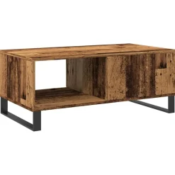 vidaXL Mesa de centro madera de ingeniería envejecida 90x50x36,5 cm Madera antigua Best
