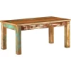 vidaXL Mesas-Mesa de centro madera maciza reciclada 100x55x45 cm