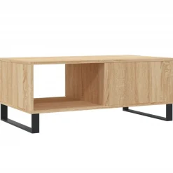 vidaXL Mesa de centro madera contrachapada 90x50x36,5 cm Roble Sonoma Online