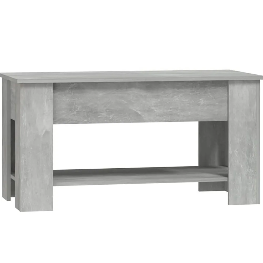 vidaXL Mesas-Mesa de centro madera de ingeniería gris hormigón 101x49x52 cm