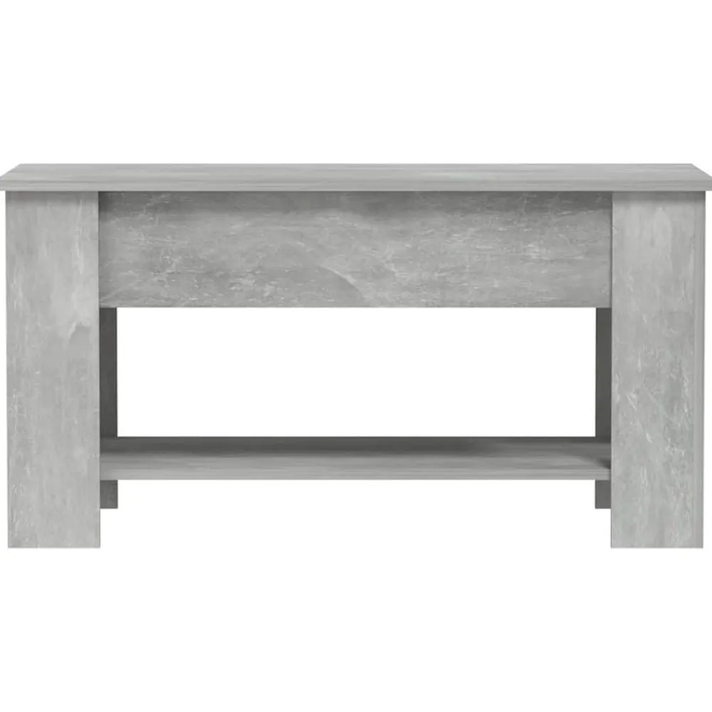 vidaXL Mesas-Mesa de centro madera de ingeniería gris hormigón 101x49x52 cm