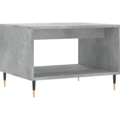 vidaXL Mesa de centro madera de ingeniería gris hormigón 60x50x40 cm Gris hormig&oacute;n Outlet