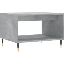 vidaXL Mesa de centro madera de ingeniería gris hormigón 60x50x40 cm Gris hormig&oacute;n Outlet