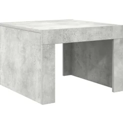 vidaXL Mesas-Mesa de centro madera contrachapada gris hormigón 50x50x35 cm