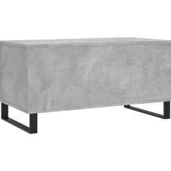 vidaXL Mesas-Mesa de centro madera contrachapada gris hormigón 90x44,5x45 cm