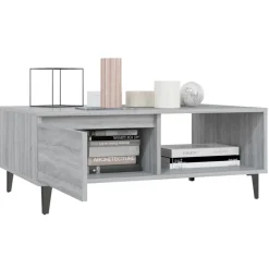vidaXL Mesa de centro madera de ingeniería 90x60x35 cm Gris sonoma Online
