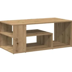 vidaXL Mesa de centro madera contrachapada 100x50x40 cm Roble artisan Clearance